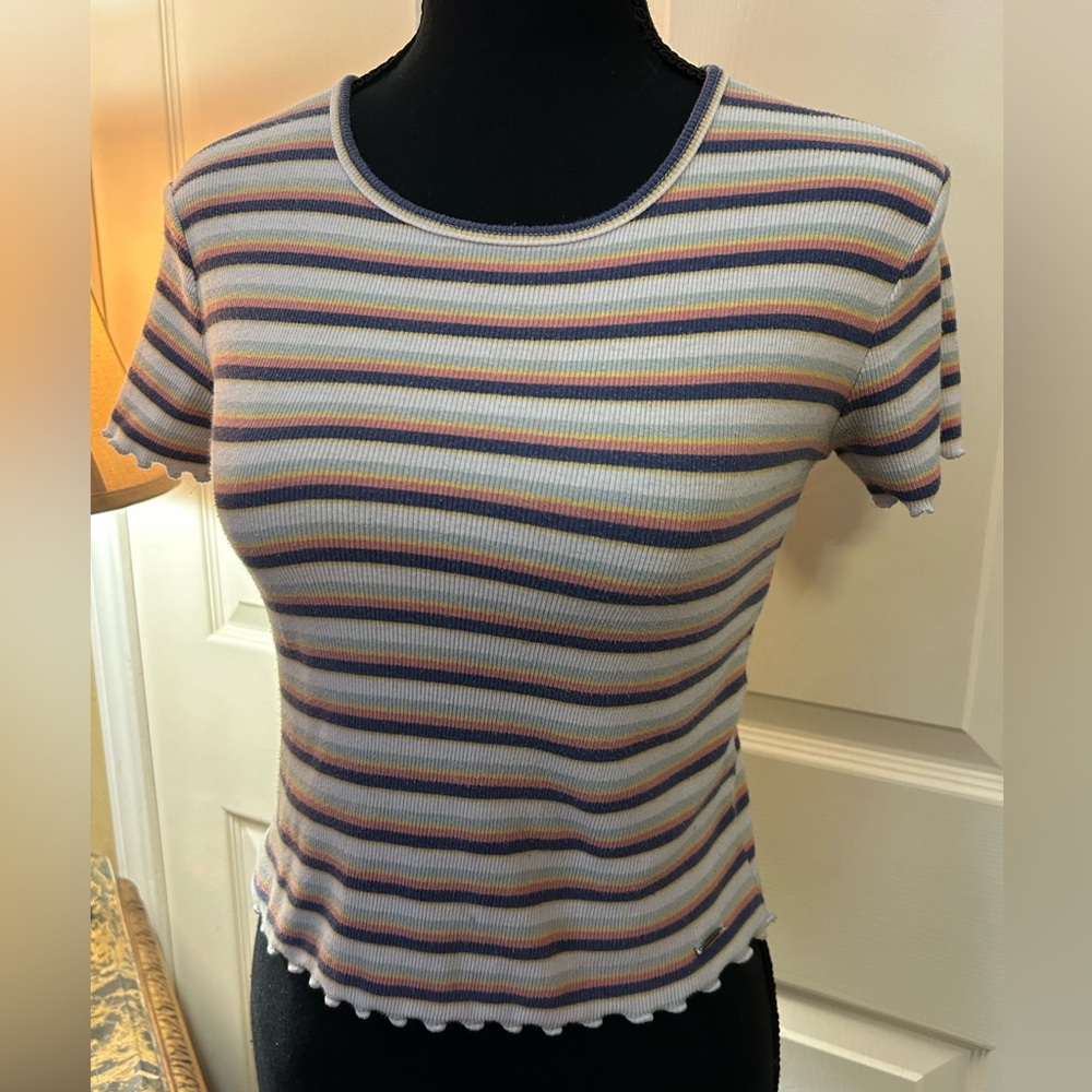 Hollister BABY TEE XS Girls/Teens Striped Shirt